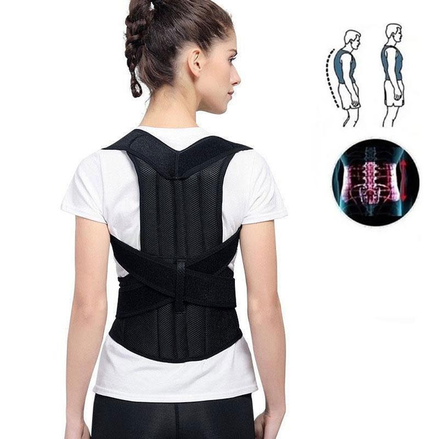 Корсет для спини "Support Belt For Back Pain" S пояс для вирівнювання спини (1009818-Black-S) - зображення 2