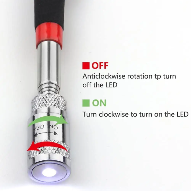 Поисковый магнит телескопический с LED фонариком 20-81 см (0807) - изображение 9