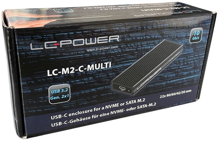 Kieszeń zewnętrzna LC-Power LC-M2-C-MULTI M.2 SSD Black - obraz 7