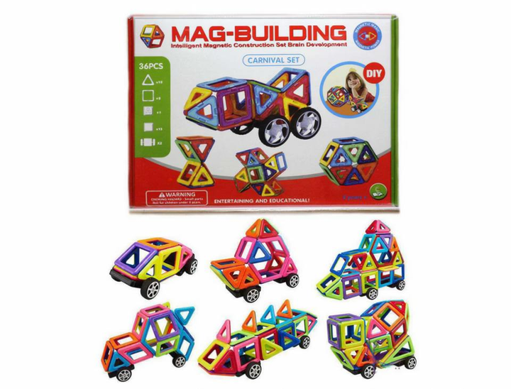 Конструктор магнитный Mag Building 36 деталей конструкторы для детей ...