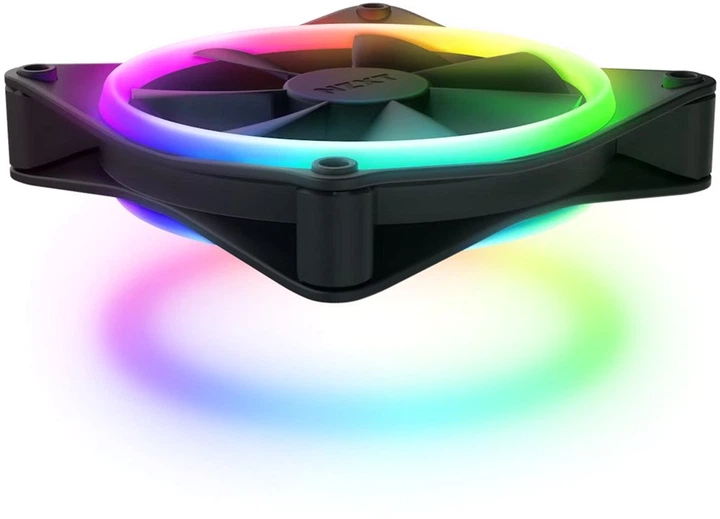 Повітряне охолодження для ПК NZXT F120RGB Duo - 120mm Dual-sided RGB Fan - Single Pack Black (RF-D12SF-B1) - зображення 4