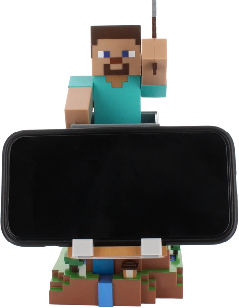 Stojak na kontroler Cable Guys Minecraft Steve R.E.S.T (5908305248781) - obraz 3