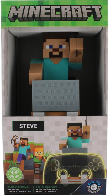 Stojak na kontroler Cable Guys Minecraft Steve R.E.S.T (5908305248781) - obraz 8