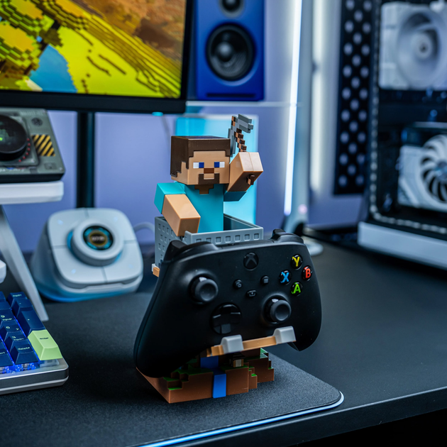 Stojak na kontroler Cable Guys Minecraft Steve R.E.S.T (5908305248781) - obraz 9