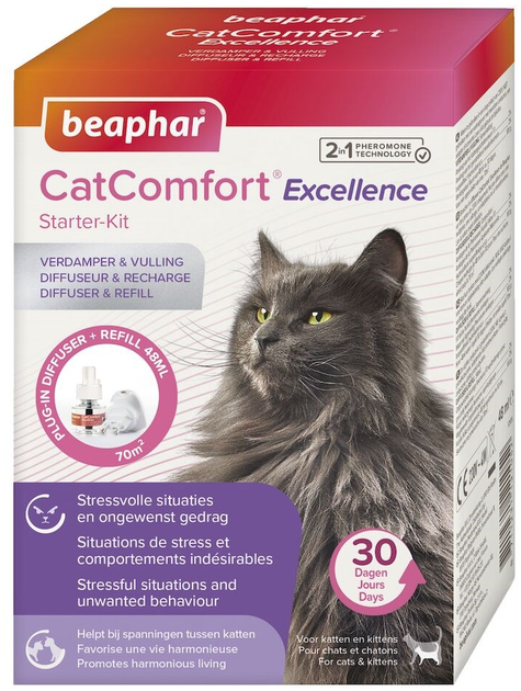 Dyfuzor uspokajający dla kotów Beaphar CatComfort Excellence z feromonami 48 ml (8711231121052) - obraz 1