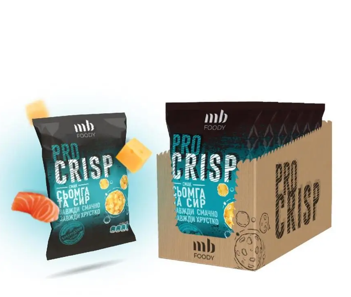 Кукурудзяні кульки MB FOODY PRO CRISP сьомга та сир до пива 45 г (00-00000138) - зображення 3