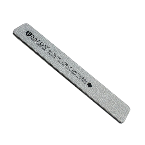 Пилка для ногтей Salon Professional Granite серая прямая широкая 180/240 - Фото 1 Пилка для ногтей Salon Professional Granite серая прямая широкая 180/240 - изображение 1