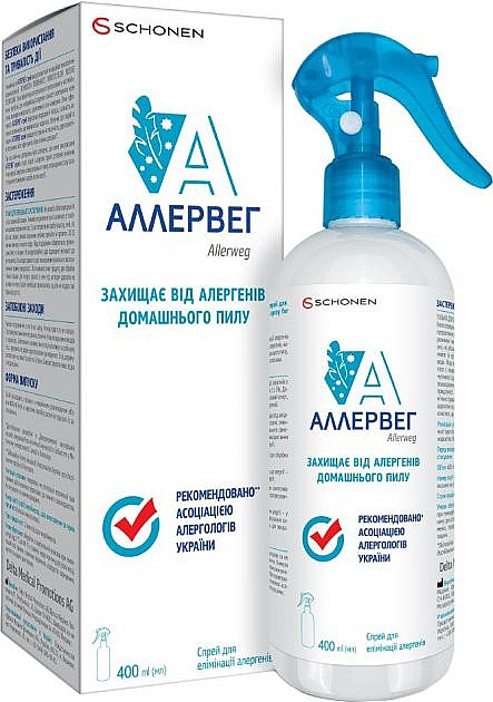 Спрей-защита от аллергенов домашней пыли "Аллервег" - Schonen 400ml (1104954-138089) - изображение 1