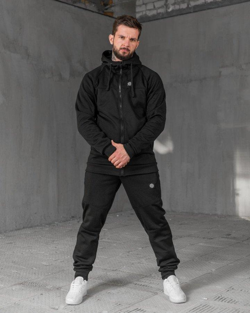 Мужской зимний спортивный костюм Stone Island на флисе M черный (89806 ...