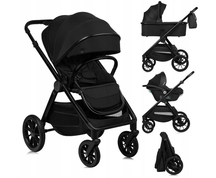 Универсальная коляска 3 в 1 Lionelo LAYLA 3IN1 BLACK ONYX – Купить с ...