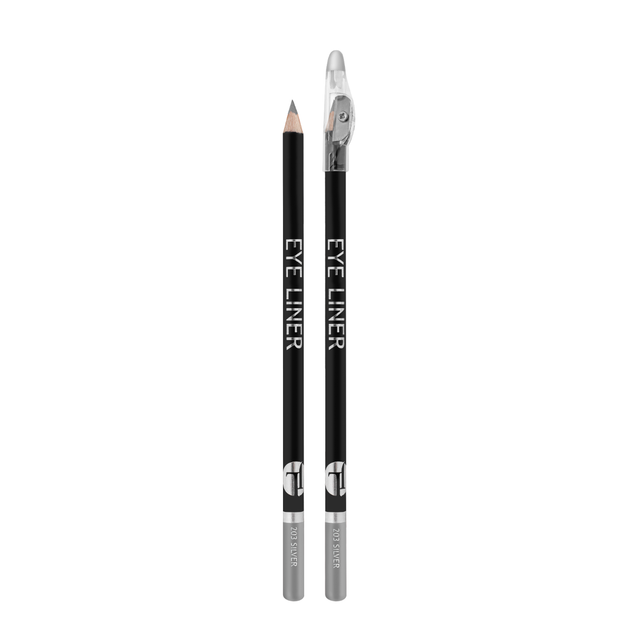 Олівець для очей деревяний з точилкою Jovial Luxe Eye Liner № 203 Silver - Фото 1 Олівець для очей деревяний з точилкою Jovial Luxe Eye Liner № 203 Silver - изображение 1
