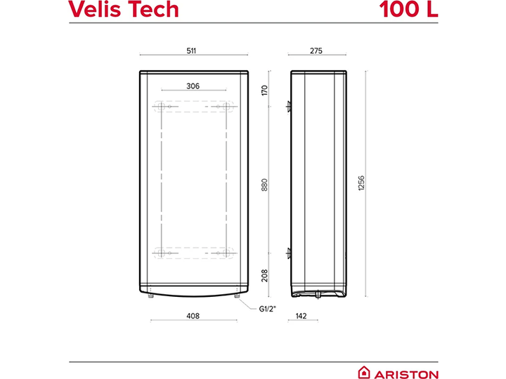 Бойлер Ariston - VELIS TECH 100 EU - зображення 5