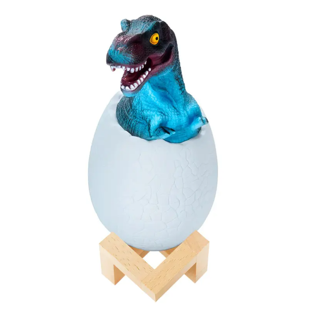 Дитячий світильник нічник TOPA Динозаврик у яйці SUNROZ 3D Dinosaur Lamp з пультом ДУ - зображення 5