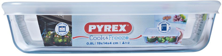 Forma do pieczenia Pyrex Cook&Freeze z pokrywką 19x14 cm (3137610000704) - obraz 2