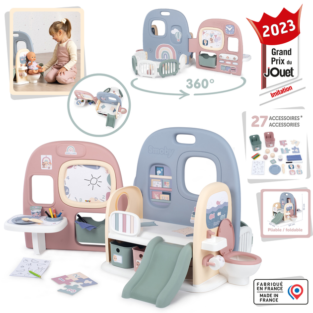 Ігровий набір Smoby Baby Care кімната для ляльки + 27 аксесуарів (240307) (3032162403075) - зображення 3