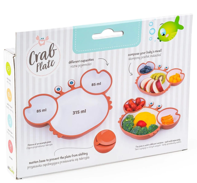 Дитяча нековзка тарілка Giligums Crab Plate М'ятна (5904316150358) - зображення 5