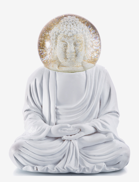 Kula śnieżna Donkey Budda Biała 15 cm (4260407135965) - obraz 1