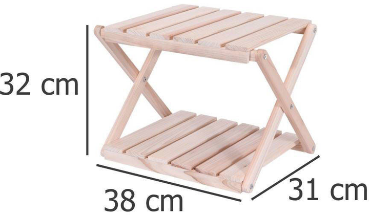 Taboret Home & Styling Collection składany 38 x 31 x 32 cm Brązowy (8719987492815) - obraz 3