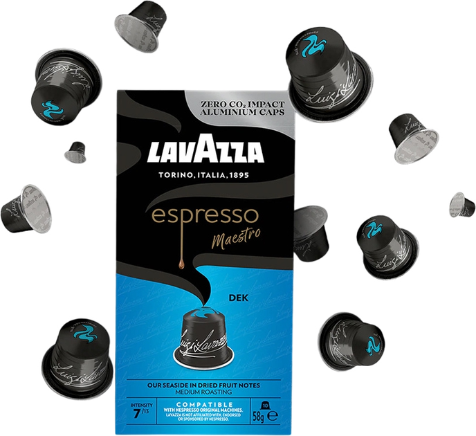 Kawa w kapsułkach Lavazza Espresso Maestro bezkofeinowa 10 szt (8000070053601) - obraz 1