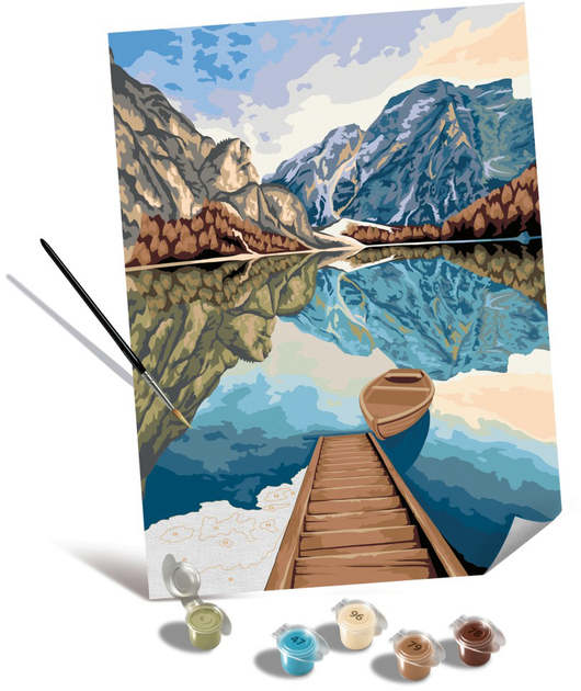 Malowanie po numerach Ravensburger Widok na jezioro 30 x 40 cm (4005556239092) - obraz 3