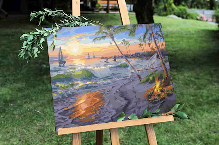 Malowanie po numerach Twoje Hobby Wypoczynek nad morzem 40 x 50 cm (7427298498648) - obraz 4