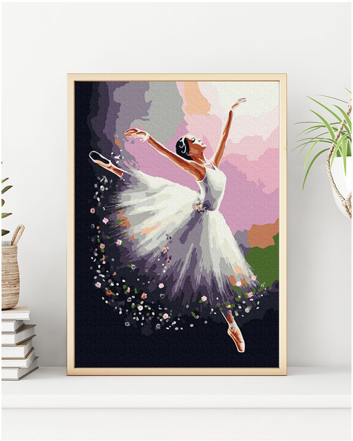 Картина за номерами Twoje Hobby Балерина в білому 40 x 50 см (0685071379554) - зображення 4