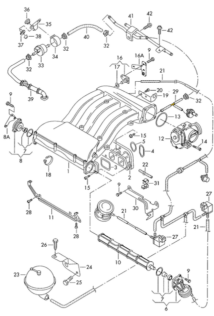 Тройник Seat, Vw 1J0133366A (Р322) - изображение 2