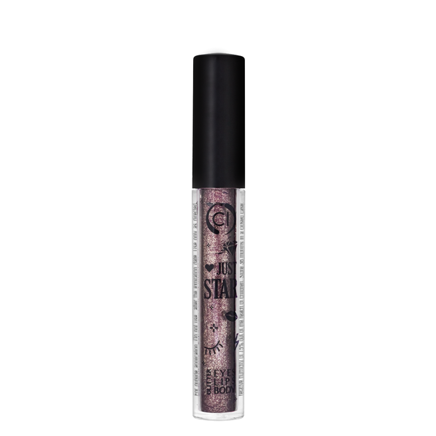 Глітер для макіяжу рідкий Colour Intense Just Star 4 мл, JS-4 № 102 Chocolate Темно-бронзовий - зображення 3