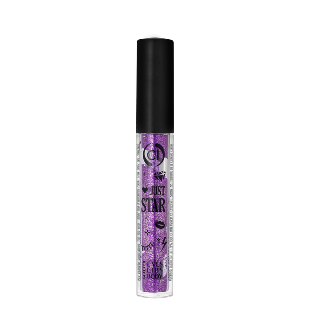 Глітер для макіяжу рідкий Colour Intense Just Star 4 мл JS-4, № 107 Twinkle Lavender Мерехтіння лаванди - зображення 3