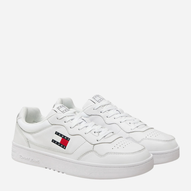 Sneakersy męskie skórzane Tommy Hilfiger EM0EM01443-ACG 41 Białe (8720637412794) - obraz 2