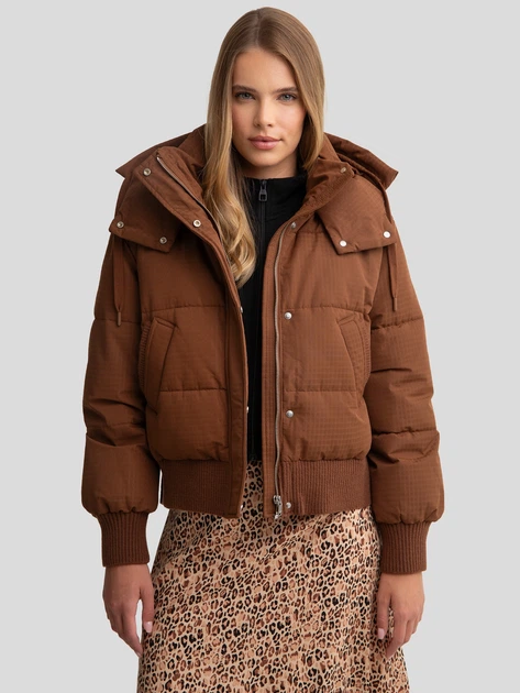 Kurtka zimowa damska krótka Big Star Cytylia 802 L Brązowa (5900714785123) - obraz 1