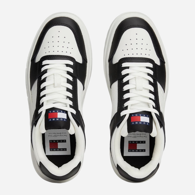 Sneakersy damskie do kostki Tommy Hilfiger EN0EN02615-BDS 38 Czarny/Biały (8720637483459) - obraz 4