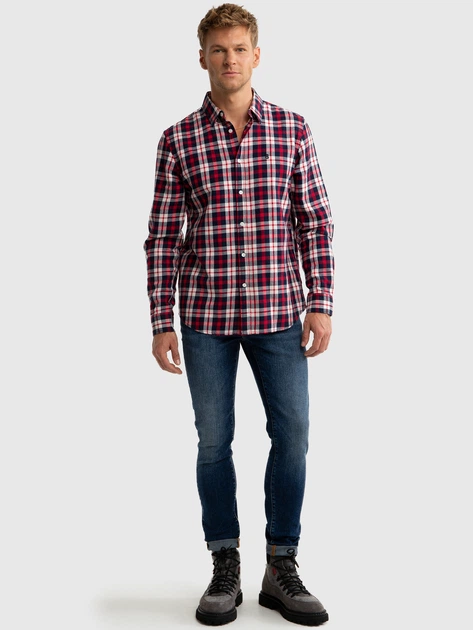 Сорочка бавовняна чоловіча Big Star Czeris 603 2XL Червона (5900714792992) - зображення 3