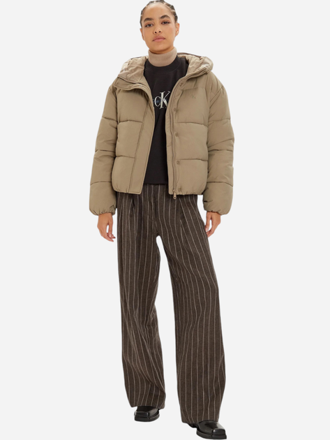 Куртка зимова жіноча Calvin Klein J20J224112-PAV L Світло-коричнева (8720639432486) - зображення 3