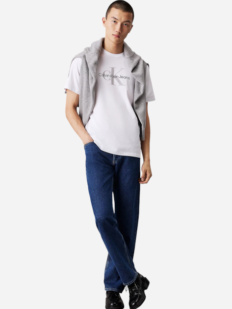 Koszulka męska bawełniana Calvin Klein 00040EM286-YAA S Biała (8720639889488) - obraz 3