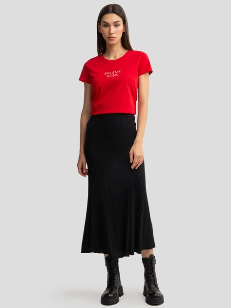 Koszulka damska bawełniana Big Star Galansa 603 XL Czerwona (5900714791278) - obraz 3
