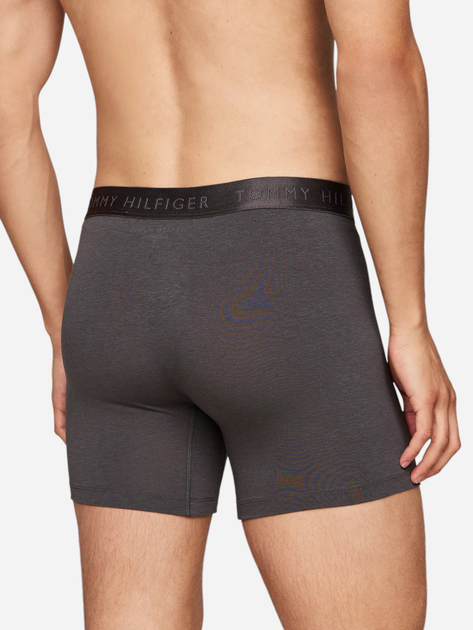 Zestaw majtek męskich typu bokserki 3 szt Tommy Hilfiger UM0UM03393-0XX XL Czarny/Szary (8720637185308) - obraz 3