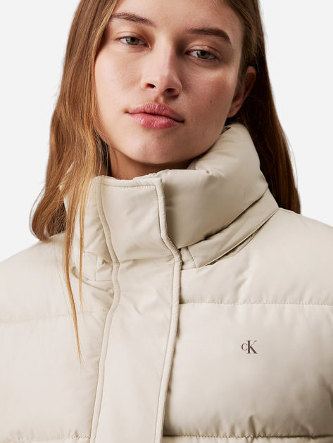 Куртка зимова коротка жіноча Calvin Klein J20J224119-PD7 XS Молочна (8720639433254) - зображення 4