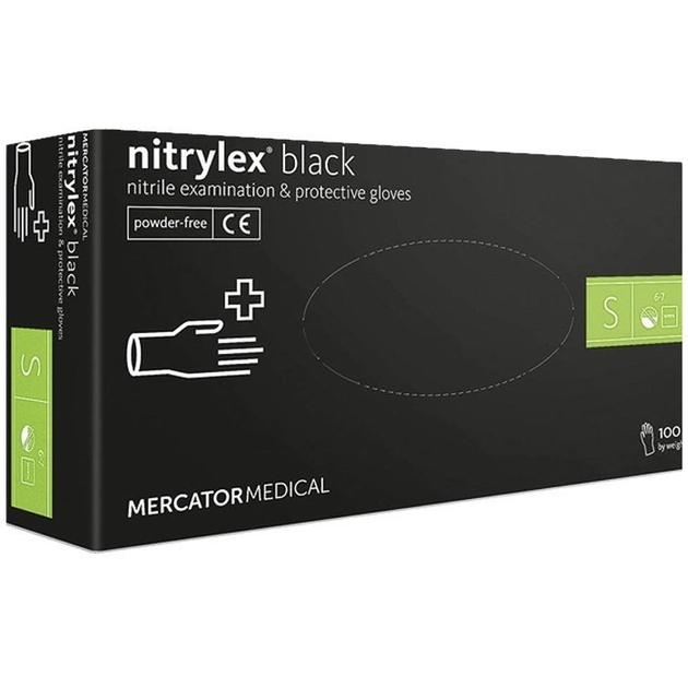 Перчатки нитриловые Nitrylex 100 шт S (2530) - изображение 1