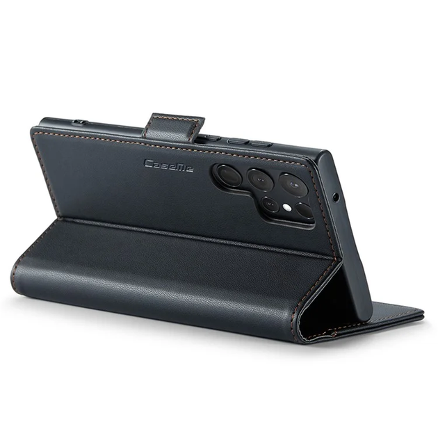 Кожаный чехол-книжка Retro Case для Samsung Galaxy S23 Ultra Черный (61121071) - Фото 4 Кожаный чехол-книжка Retro Case для Samsung Galaxy S23 Ultra Черный (61121071) - изображение 4