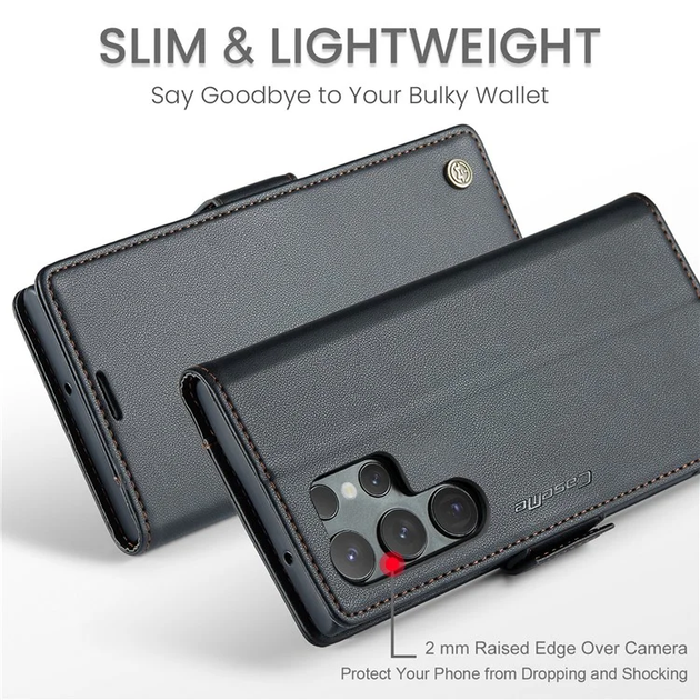 Кожаный чехол-книжка Retro Case для Samsung Galaxy S23 Ultra Черный (61121071) - Фото 6 Кожаный чехол-книжка Retro Case для Samsung Galaxy S23 Ultra Черный (61121071) - изображение 6