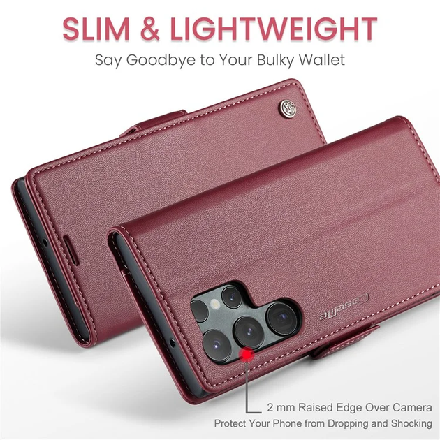 Кожаный чехол-книжка Retro Case для Samsung Galaxy S23 Ultra Красный (6112107_5) - Фото 6 Кожаный чехол-книжка Retro Case для Samsung Galaxy S23 Ultra Красный (6112107_5) - изображение 6