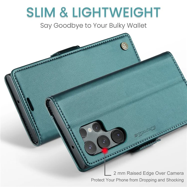 Шкіряний чохол-книжка Retro Case для Samsung Galaxy S23 Ultra Зелений(6112107) - зображення 6