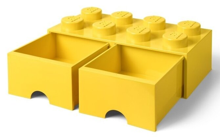 Pudełko do przechowywania klocków konstrukcyjnych LEGO Brick Drawer 8 z szufladami Żółte (5006133) - obraz 3