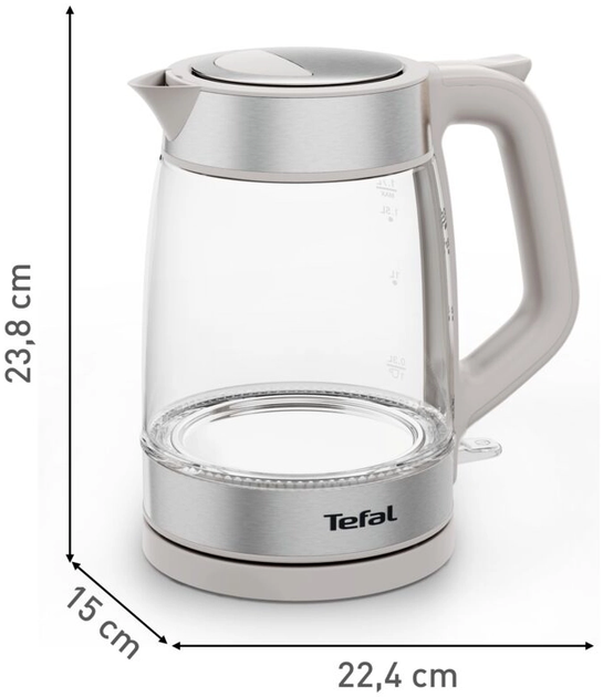 Електрочайник Tefal Glass Kettle KI605B30 - зображення 19