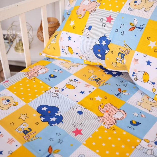 Акція на Простирадло MirSon полуторне 150x220 см Kids Time 20-0038 Cute animals бязь від Rozetka