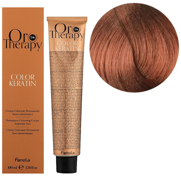 7.4 Крем-фарба Keratin Oro Puro Fanola 100 мл - Фото 1 7.4 Крем-фарба Keratin Oro Puro Fanola 100 мл - зображення 1
