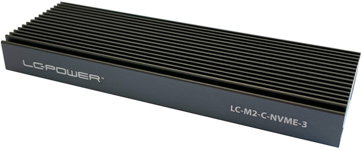 Зовнішня кишеня LC-Power LC-M2-C-NVME-3 M.2 NVMe SSD USB 3.2 Gen 2x1 Type-C/A Black - зображення 2