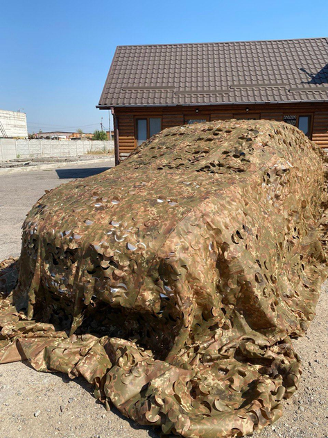 Маскувальна сітка 8х10м коричнева для автомобіля, пікапа, позашляховика та техніки "Осінь №3" - зображення 2