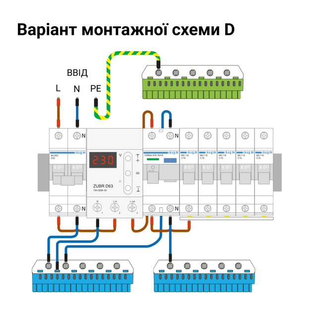Реле напруги ZUBR D32 (32 А, 7 000 ВА) (4820120220418) - зображення 6